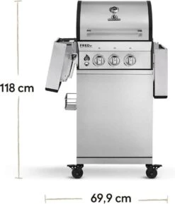 Burnhard Gas BBQ FRED JR. Deluxe - 2 Branders - Incl. Keramische Infraroodbrander & Afdekhoes - Deluxe -Keuken Accessoires Verkoop 1027x1200 1