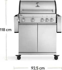 Burnhard Gas BBQ Big FRED Deluxe - 4 Branders - Incl. Keramische Infraroodbrander & Afdekhoes - Deluxe -Keuken Accessoires Verkoop 1061x1200 1