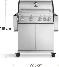 Burnhard Gas BBQ Big FRED Deluxe - 4 Branders - Incl. Keramische Infraroodbrander & Afdekhoes - Deluxe -Keuken Accessoires Verkoop 1063x1200