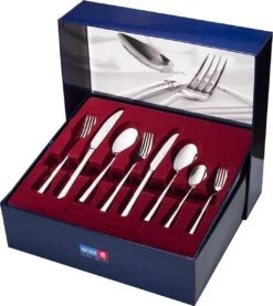 Sola Bestekset Luxor - Modern - 12 Persoons - 100 Delig - Zilverwit Edelstaal 18/10 - RVS - Zilver -Keuken Accessoires Verkoop 1070x1200 2