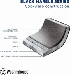Westinghouse Hapjespan Inductie - Ø 32 Cm - Zwart Marmer - Speciale Editie - Met Deksel -Keuken Accessoires Verkoop 1134x1200 1