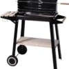 Verrijdbare Barbecue – Houtskool/Briketten - Verstelbare Grillplaat – Houten Tafel – Winscherm – Gewicht 5.9kg -Keuken Accessoires Verkoop 1142x1200