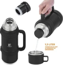 MacGyver RVS Thermoskan 1.5 Ltr – RVS Thermosbeker 0,55 Ltr - Langdurig Warm/koud - Zwart -Keuken Accessoires Verkoop 1154x1200 2