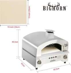 Bighorn Outdoor Edelstaal Gas Pizza Oven - Draagbare Gas Barbecue - Edelstaal -Model SRGG20001 -Keuken Accessoires Verkoop 1169x1200 3