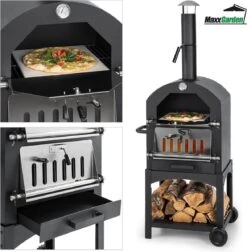 MaxxGarden Pizza Oven Buiten - Houtskool – Incl. Pizzasteen - 45x65x158cm 10 MaxxGarden Pizza Oven Buiten - Houtskool – Incl. Pizzasteen - 45x65x158cm -Keuken Accessoires Verkoop 1175x1200 3