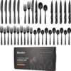 Deleca 6 Persoons Bestekset (36-delig) - Lepels, Messen, Vorken & Steakmessen - Vaatwasserbestendig - Zwart / RVS -Keuken Accessoires Verkoop 1193x1200 3