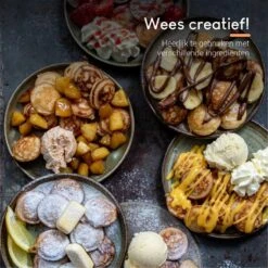 Ocina Poffertjespan – Combo Pack – 19 Poffertjes – Poffertjesmaker – Poffertjespan Inductie – Poffertjespan Electrisch – Gietijzeren Pan - Inclusief Doseerfles, Handvaten, 6x Poffertjesvorken En Invetkwast – Gratis Receptenboek -Keuken Accessoires Verkoop 1198x1200 10