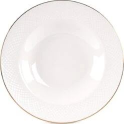 LeRijn® Serviesset Deventer 6 Persoons - 18 Delig - Licht Crème Wit Met Gouden Rand En Motief - Dinerborden - Soepborden - Dessertborden - Borden Servies - Bordenset -Keuken Accessoires Verkoop 1198x1200 13