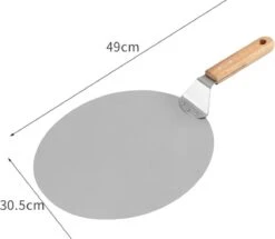 Luxe Pizzaschep Voor Verse Pizza - Extra Groot - RVS 30CM - Grote Pizza Schep Voor Oven Of BBQ Barbecue - Hout Handvat - Pizzaspatel Voor Zelfgemaakte Ovenpizza -Keuken Accessoires Verkoop 1200x1044 2