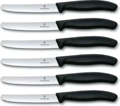 Victorinox Tafelmes 6 Stuks Zwart Krom Heft -Keuken Accessoires Verkoop 1200x1060