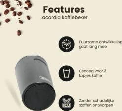 LaCardia Koffiebeker To Go Premium Zwart – Thermosbeker – Theebeker – 380ML – Herbruikbaar -Keuken Accessoires Verkoop 1200x1090