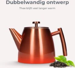 Vaja® Theepot Juliette Rosé Dubbelwandig -Keuken Accessoires Verkoop 1200x1099