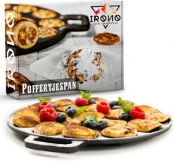 IRONO Poffertjespan Set - Incl. Doseerfles, Kwast En Vork - Poffertjespan Inductie En Electrisch - Poffertjesmaker 19 Poffertjes - Poffertjes Maken - Spuitfles - Cadeau Voor Mannen En Vrouwen -Keuken Accessoires Verkoop 1200x1113 2
