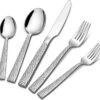 Deleca 6 Persoons Bestekset Deluxe (30-delig) - Vorken, Lepels En Messen - Vaatwasserbestendig - Gehamerd - Zilver / RVS -Keuken Accessoires Verkoop 1200x1113 6
