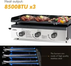 Bighorn Plancha Grill - Gasbarbecue – Tabletop – Draagbaar – 3 Branders -Keuken Accessoires Verkoop 1200x1118 2