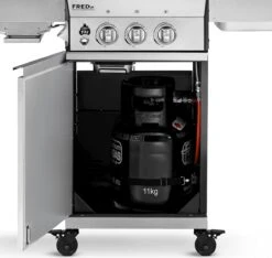 Burnhard Gas BBQ FRED JR. Deluxe - 2 Branders - Incl. Keramische Infraroodbrander & Afdekhoes - Deluxe -Keuken Accessoires Verkoop 1200x1135 2