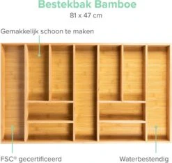 Grote Bestekbak Bamboe 81x47CM - Coninx Besteklade - Opbergbak - Duurzaam - Bamboe - Voor Laden Vanaf 47cm Diep 16 Grote Bestekbak Bamboe 81x47CM - Coninx Besteklade - Opbergbak - Duurzaam - Bamboe - Voor Laden Vanaf 47cm Diep -Keuken Accessoires Verkoop 1200x1140 1