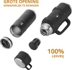 MacGyver RVS Thermoskan 1.5 Ltr – RVS Thermosbeker 0,55 Ltr - Langdurig Warm/koud - Zwart -Keuken Accessoires Verkoop 1200x1162 2