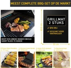 Saveur Royal® 35-delige Barbecue Gereedschapset In Roestvrij Staal - BBQ Grill Set Met Draagtas - Barbecuegerei-sets - Barbecue Accessoires Gereedschap - 35-delig -Keuken Accessoires Verkoop 1200x1162 8