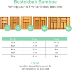 Grote Bestekbak Bamboe 81x47CM - Coninx Besteklade - Opbergbak - Duurzaam - Bamboe - Voor Laden Vanaf 47cm Diep 15 Grote Bestekbak Bamboe 81x47CM - Coninx Besteklade - Opbergbak - Duurzaam - Bamboe - Voor Laden Vanaf 47cm Diep -Keuken Accessoires Verkoop 1200x1172 2