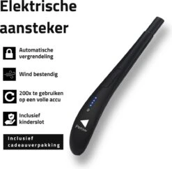 Oplaadbare Lange Elektrische Aansteker - Zwart - Duurzame Plasma Aansteker - Inclusief Cadeauverpakking - BBQ - Kaarsen -Keuken Accessoires Verkoop 1200x1175 3