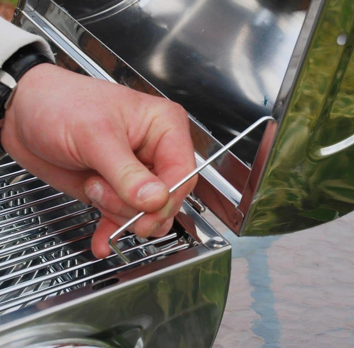 BBQ Collection Houtskoolbarbecue - Cilinder - Chroom 10 BBQ Collection Houtskoolbarbecue - Cilinder - Chroom - Afbeelding 8