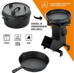 Dutch Mountains Gietijzeren Pannenset 7-delig - Dutch Oven – Braadpan - Grillpan - Hapjespan - Kookset In Houten Transportkist - Deksellifter - Brander 17 Dutch Mountains Gietijzeren Pannenset 7-delig - Dutch Oven – Braadpan - Grillpan - Hapjespan - Kookset In Houten Transportkist - Deksellifter - Brander -Keuken Accessoires Verkoop 1200x1185 4