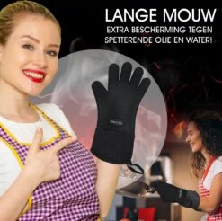 Sense Of Taste Ovenwanten - 2 Stuks - Ovenhandschoenen - Hittebestendig - 230°C - Siliconen - Zwart - Koken - Extra Lang -Keuken Accessoires Verkoop 1200x1196 4