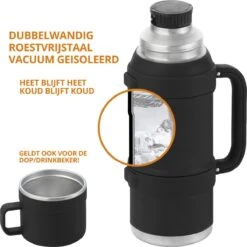 MacGyver RVS Thermoskan 1.5 Ltr – RVS Thermosbeker 0,55 Ltr - Langdurig Warm/koud - Zwart -Keuken Accessoires Verkoop 1200x1198 29