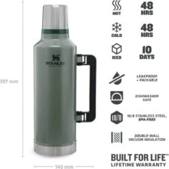 Stanley The Legendary Classic Bottle 1,40L - Thermosfles - Hammertone Green -Keuken Accessoires Verkoop 1200x1198 30