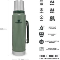Stanley The Legendary Classic Bottle 1,40L - Thermosfles - Hammertone Green -Keuken Accessoires Verkoop 1200x1198 31