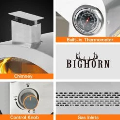 Bighorn Outdoor Edelstaal Gas Pizza Oven - Draagbare Gas Barbecue - Edelstaal -Model SRGG20001 -Keuken Accessoires Verkoop 1200x1200 1055