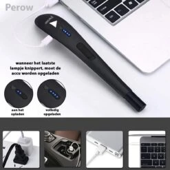 Oplaadbare Lange Elektrische Aansteker - Zwart - Duurzame Plasma Aansteker - Inclusief Cadeauverpakking - BBQ - Kaarsen -Keuken Accessoires Verkoop 1200x1200 1105