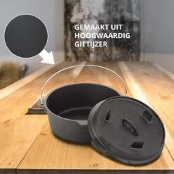 Dutch Mountains Gietijzeren Pannenset 7-delig - Dutch Oven – Braadpan - Grillpan - Hapjespan - Kookset In Houten Transportkist - Deksellifter - Brander 13 Dutch Mountains Gietijzeren Pannenset 7-delig - Dutch Oven – Braadpan - Grillpan - Hapjespan - Kookset In Houten Transportkist - Deksellifter - Brander -Keuken Accessoires Verkoop 1200x1200 1147