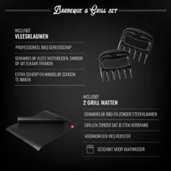Mountain Jack® 40-Delige Luxe BBQ Grill Accessoires Set In Roestvrij Staal – Barbecue Gereedschap – Tangenset, Vlees Thermometer, Vleestang, Borstel, Spiezen, Vleesmes, Vleesvork 19 Mountain Jack® 40-Delige Luxe BBQ Grill Accessoires Set In Roestvrij Staal – Barbecue Gereedschap – Tangenset, Vlees Thermometer, Vleestang, Borstel, Spiezen, Vleesmes, Vleesvork -Keuken Accessoires Verkoop 1200x1200 1167