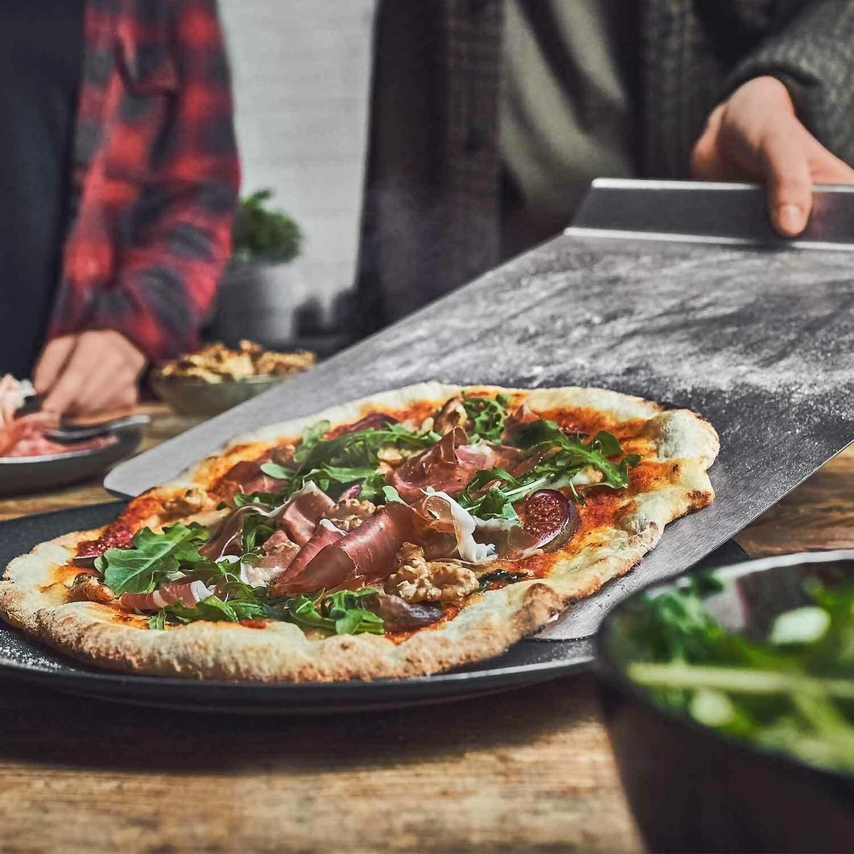 Burnhard Pizzasteen 38 X 30 X 1,5 Cm + Pizzaschep 17 Burnhard Pizzasteen 38 X 30 X 1,5 Cm + Pizzaschep - Afbeelding 15