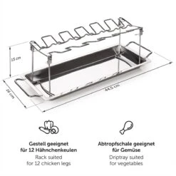 Blumtal BBQ Rek - Robuuste Roestvrijstalen Kippenpoot Rek - Voor 12 Poten - Kippengrillstandaard - Vaatwasmachinebestendig 15 Blumtal BBQ Rek - Robuuste Roestvrijstalen Kippenpoot Rek - Voor 12 Poten - Kippengrillstandaard - Vaatwasmachinebestendig -Keuken Accessoires Verkoop 1200x1200 1199