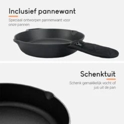 Ocina Gietijzeren Pan – ø30,5cm - Skillet - Koekenpan – Hapjespan – Koekenpan Inductie – Koekenpannenset - Gietijzeren Pan Bbq - Gietijzer -Keuken Accessoires Verkoop 1200x1200 12