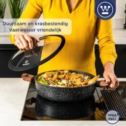 Westinghouse Hapjespan Inductie - Ø 32 Cm - Zwart Marmer - Speciale Editie - Met Deksel -Keuken Accessoires Verkoop 1200x1200 262