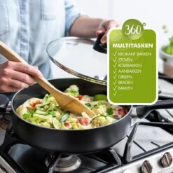 GreenPan Memphis Hapjespan 28cm - Zwart - Inductie - PFAS-vrij -Keuken Accessoires Verkoop 1200x1200 312