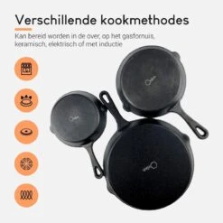 Ocina Gietijzeren Pan – Set Van 3 Stuks – ø25cm, ø19.5cm En ø16cm - Skillet - Koekenpan – Hapjespan – Koekenpan Inductie – Koekenpannenset - Gietijzeren Pan Bbq - Gietijzer - Incl. Receptenboek 13 Ocina Gietijzeren Pan – Set Van 3 Stuks – ø25cm, ø19.5cm En ø16cm - Skillet - Koekenpan – Hapjespan – Koekenpan Inductie – Koekenpannenset - Gietijzeren Pan Bbq - Gietijzer - Incl. Receptenboek -Keuken Accessoires Verkoop 1200x1200 404