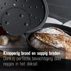 Gietijzeren Braadpan - Sudderpan Zwart Van Daumonet - Ovaal - Ø 29 Cm - 3 Liter - 100% PFAS & PFOA Vrij - Emaille - Geschikt Voor Alle Warmtebronnen - Elektrisch - Gas - Halogeen - Inductie - Keramisch - Vaatwasserbestendig -Keuken Accessoires Verkoop 1200x1200 430