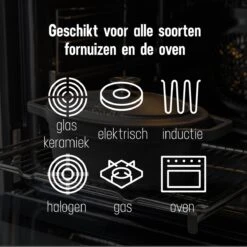 Gietijzeren Braadpan - Sudderpan Zwart Van Daumonet - Ovaal - Ø 29 Cm - 3 Liter - 100% PFAS & PFOA Vrij - Emaille - Geschikt Voor Alle Warmtebronnen - Elektrisch - Gas - Halogeen - Inductie - Keramisch - Vaatwasserbestendig -Keuken Accessoires Verkoop 1200x1200 436