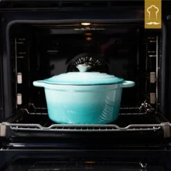 Chefarone Gietijzeren Pan - Braadpan Inclusief Deksel - Geschikt Voor Alle Warmtebronnen - Geëmailleerd Blauw -Keuken Accessoires Verkoop 1200x1200 481