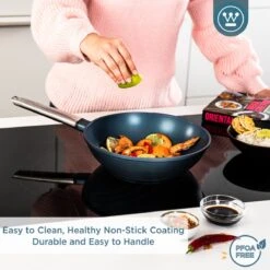 Westinghouse Performance Series - Wokpan Inductie - 28cm Luxe Wok Met Deksel - Blauw - Geschikt Voor Alle Warmtebronnen -Keuken Accessoires Verkoop 1200x1200 599