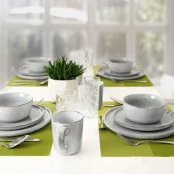 Excellent Serviesset - Servies - 16 Stuks - Aardewerk - Grijs -Keuken Accessoires Verkoop 1200x1200 680