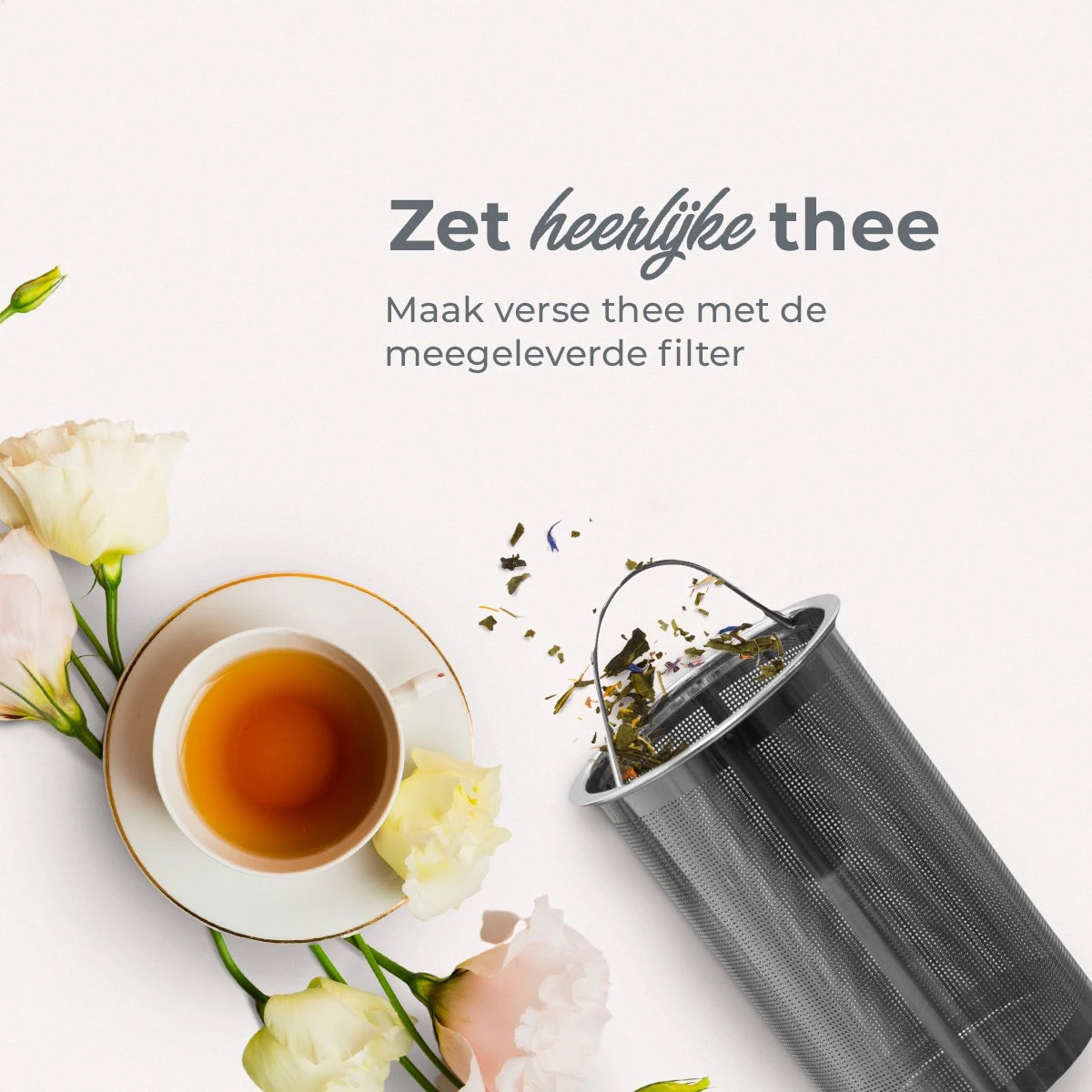 Vaja Valerie - Theepot Met Filter - Dubbelwandig - RVS - 1.2L 4 Vaja Valerie - Theepot Met Filter - Dubbelwandig - RVS - 1.2L - Afbeelding 2