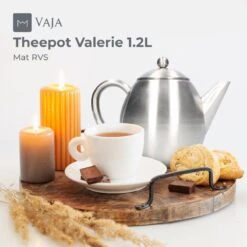 Vaja Valerie - Theepot Met Filter - Dubbelwandig - RVS - 1.2L 26 Vaja Valerie - Theepot Met Filter - Dubbelwandig - RVS - 1.2L -Keuken Accessoires Verkoop 1200x1200 687