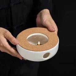 ConBlom Keramische Theepot, Warmer, Theewarmer, Koffiewarmer, Stoofje, Met Kurk-stoofje, Theepot Basis, Theefornuis, Melkwarmer Voor Thuis, Café, Theemelk (zonder Kaars En Theepot) -Keuken Accessoires Verkoop 1200x1200 697
