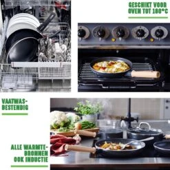 GreenChef Vintage Wokpan 28cm/3.7L - Zwart - Inductie - PFAS-vrij -Keuken Accessoires Verkoop 1200x1200 7